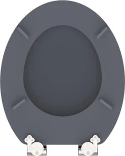 SCHÜTTE WC-Bril 80104 SPIRIT ANTHRAZIT - MDF-Hout - Soft Close - Verchroomde Scharnieren - Gelakt - Gesatineerd Antraciet -Badkamerproducten 960x1200 10