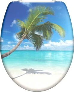 SCHÜTTE WC-Bril 82363 CARRIBEAN - Duroplast - Soft Close - Afklikbaar - RVS-Scharnieren - Decor - 3-zijdige Print -Badkamerproducten 973x1200 1
