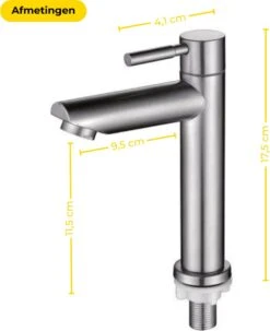 Stylumo Toiletkraan Chroom – Fonteinkraan RVS – Koudwaterkraan – WC Kraan – Alleen Koud Water -Badkamerproducten 979x1200 3