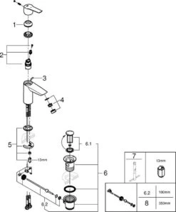 GROHE QuickFix Start Waterbesparende Wastafelkraan - Met EcoJoy® - Incl. Pop-up Waste - Chroom - 31137002 -Badkamerproducten 999x1200 6